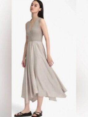 Theory Beige Sleeveless Maxi Dress